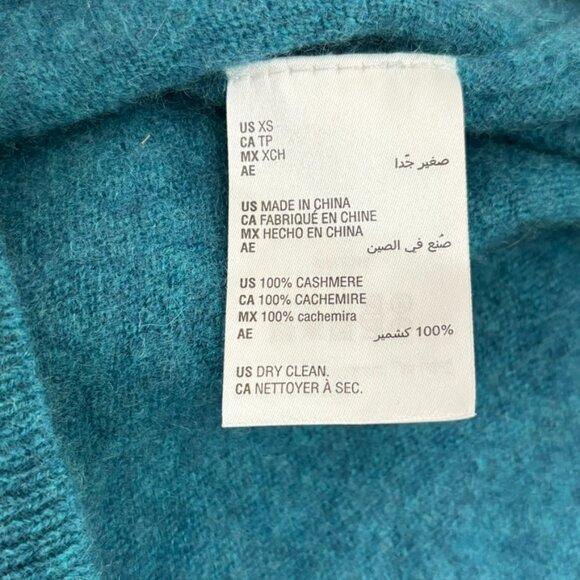 Charter Club Luxury 100% Cashmere Turtleneck Sweater in Teal Women's Sz XS - Picture 12 of 12
